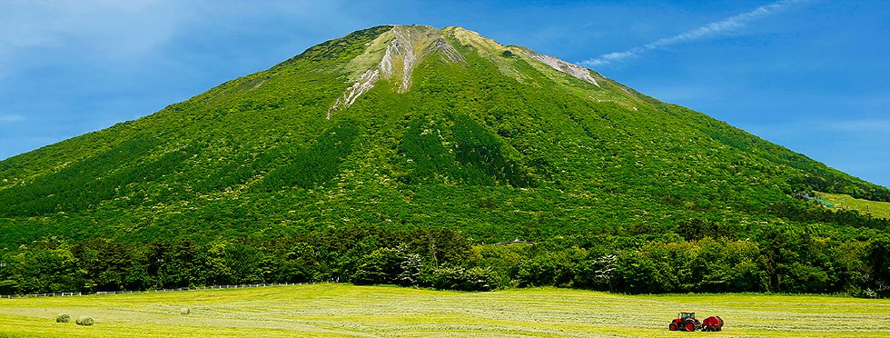 合宿エリア、大山の風景